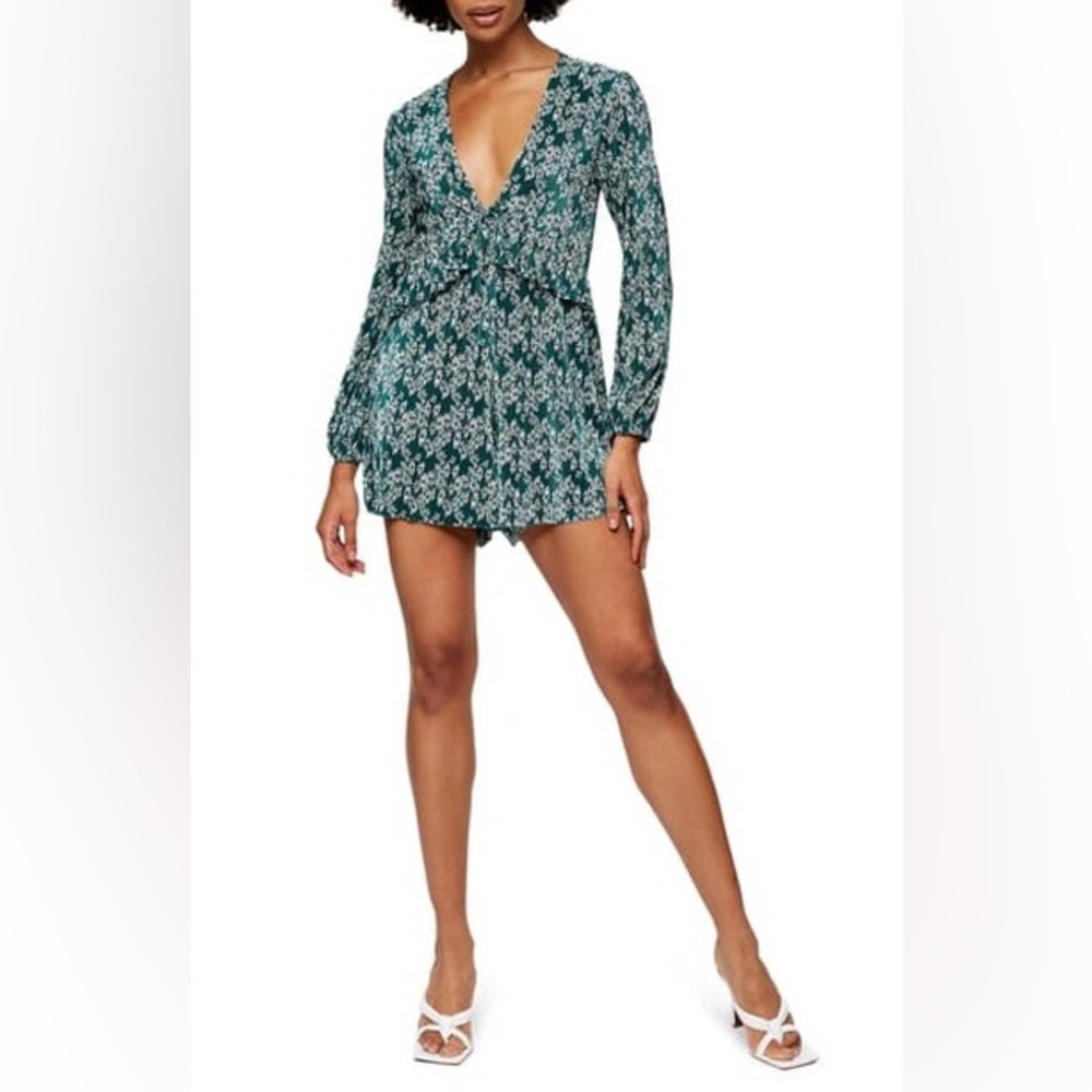 Topshop Grunge Plisse Romper
